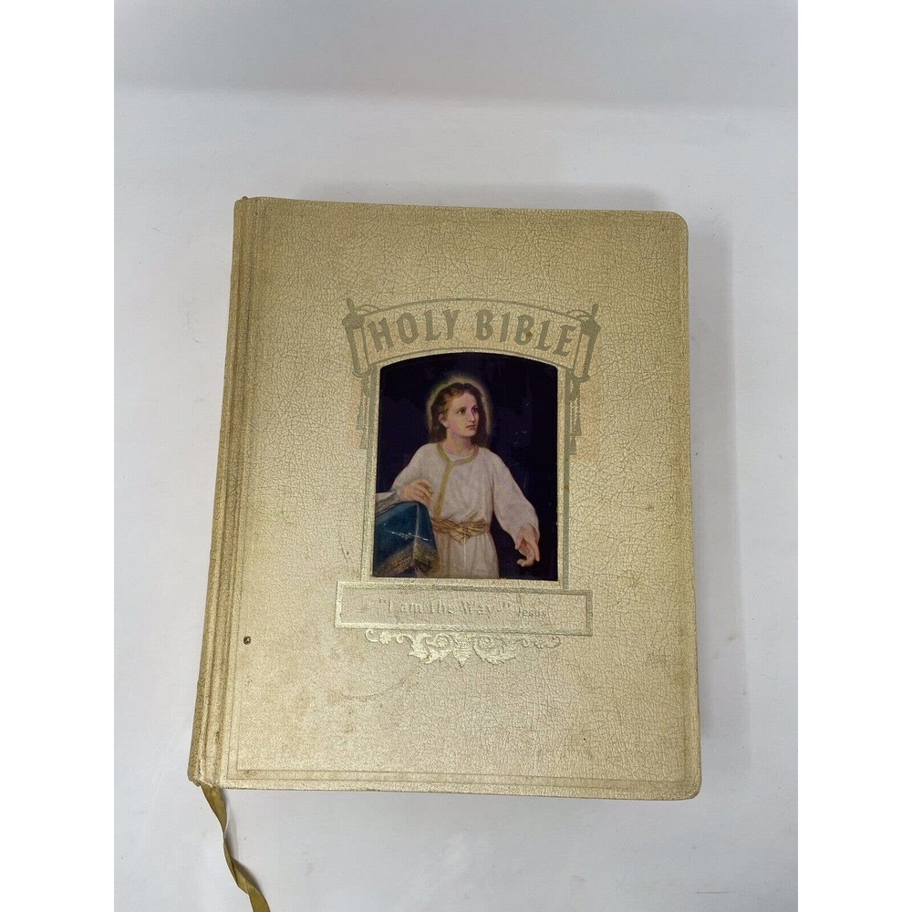 Holy Bible 1958 New Standard Reference Bible vintage Blue Ribbon Large Hertel